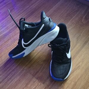 Black and Blue Athletic Sneakers